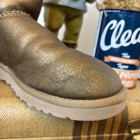 Metallic Brown Tall UGG Boots, Women's Size 8 - Picture 4 of 9